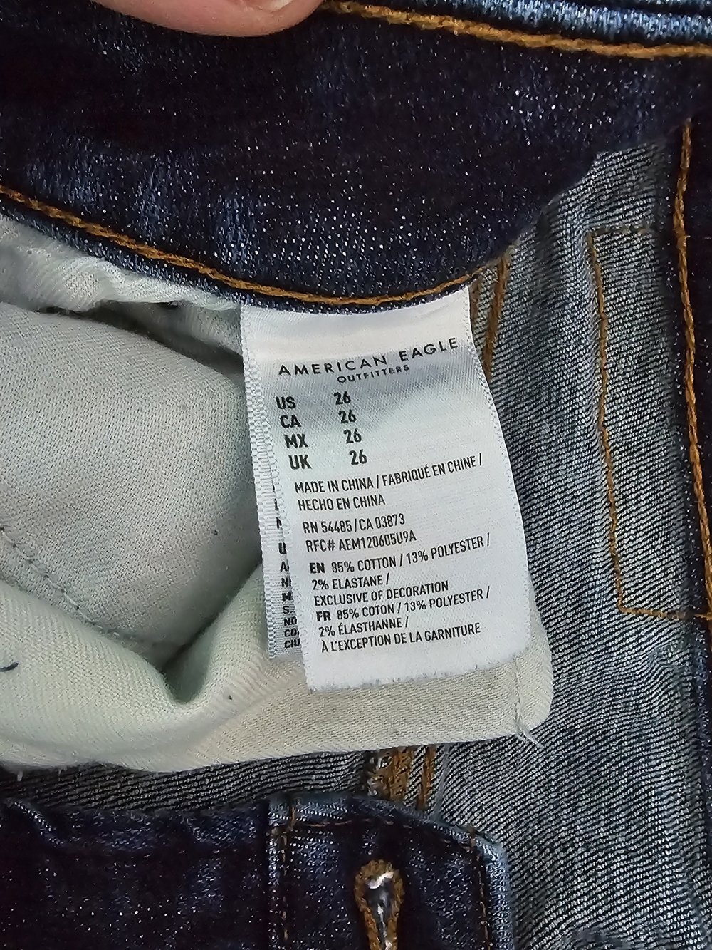 American Eagle Next Level Flex Women's Distressed Denim Shorts Waist 26 - Picture 3 of 4